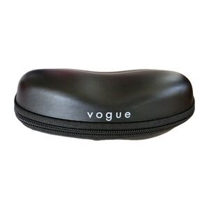 Vogue BLACK Semi-Hard Zipper Case Only Eyeglasses Sunglasses Reading PreOwned‎